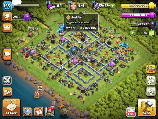 COC TOWN HALL 12 FULLY MAX | LEVEL155 | KB65 AQ65 GW40