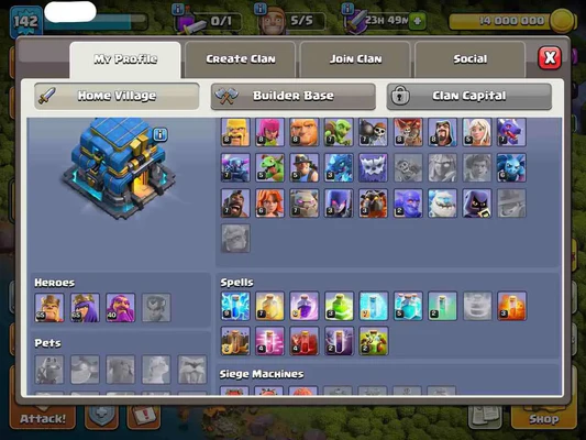 COC TOWN HALL 12 FULLY MAX | LEVEL142 | KB65 AQ65 GW40 - Image 2